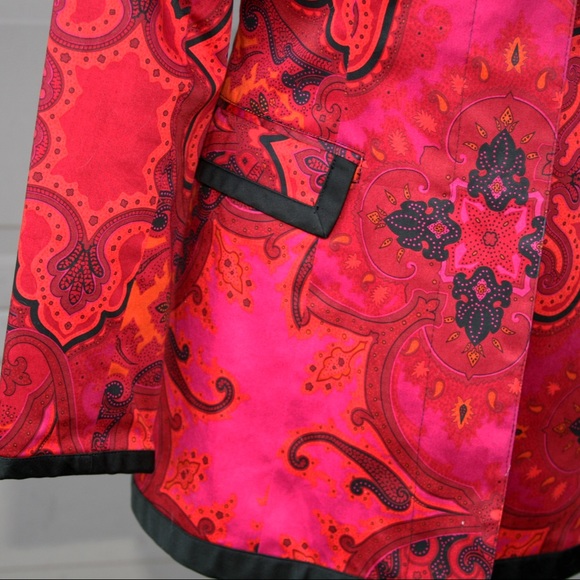 Transitions Dressy Pink Red Black Jacket Small - Picture 3 of 8